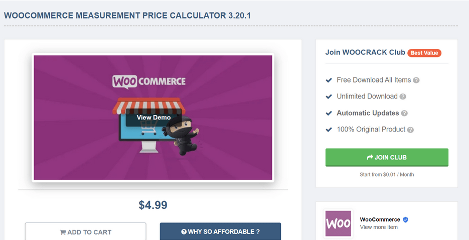 WooCommerce Measurement Calculator by WooCrack