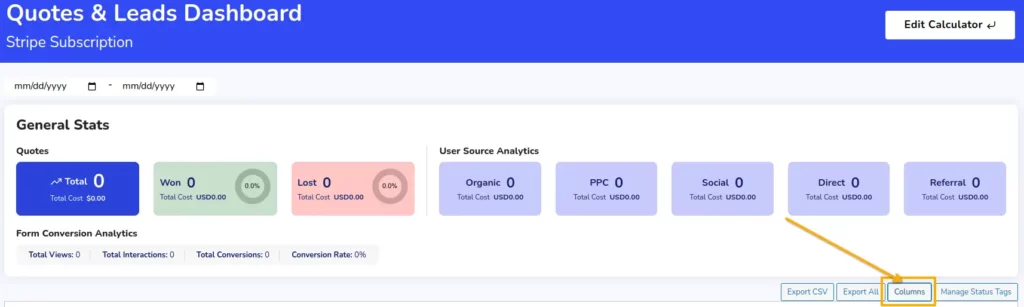 Stripe Payment Data