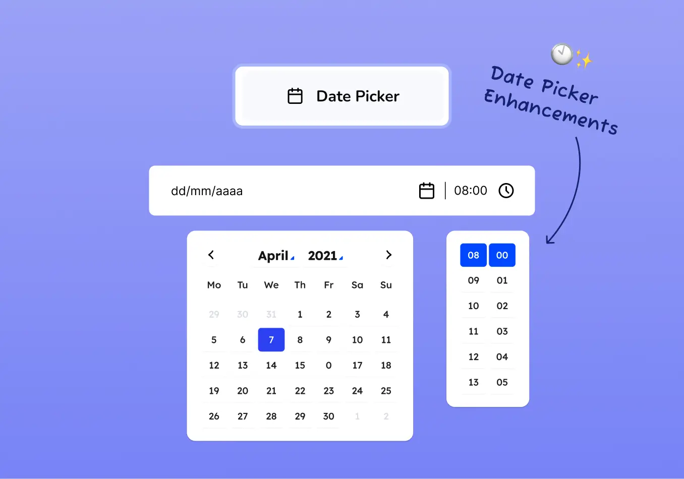 date picker new feature time picker