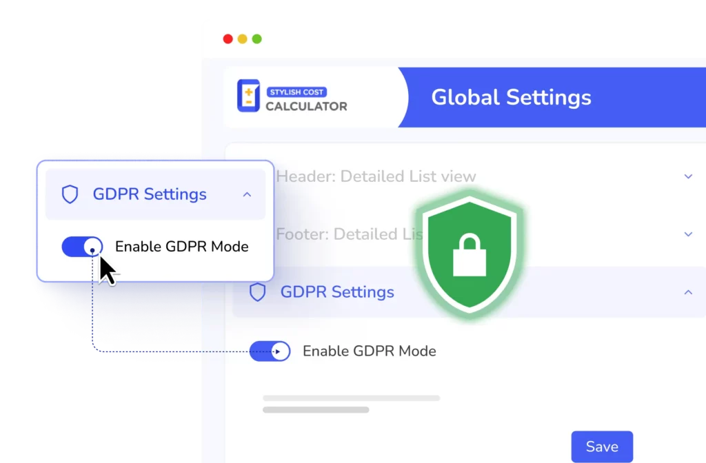GDPR StylishCostCalculator 2024